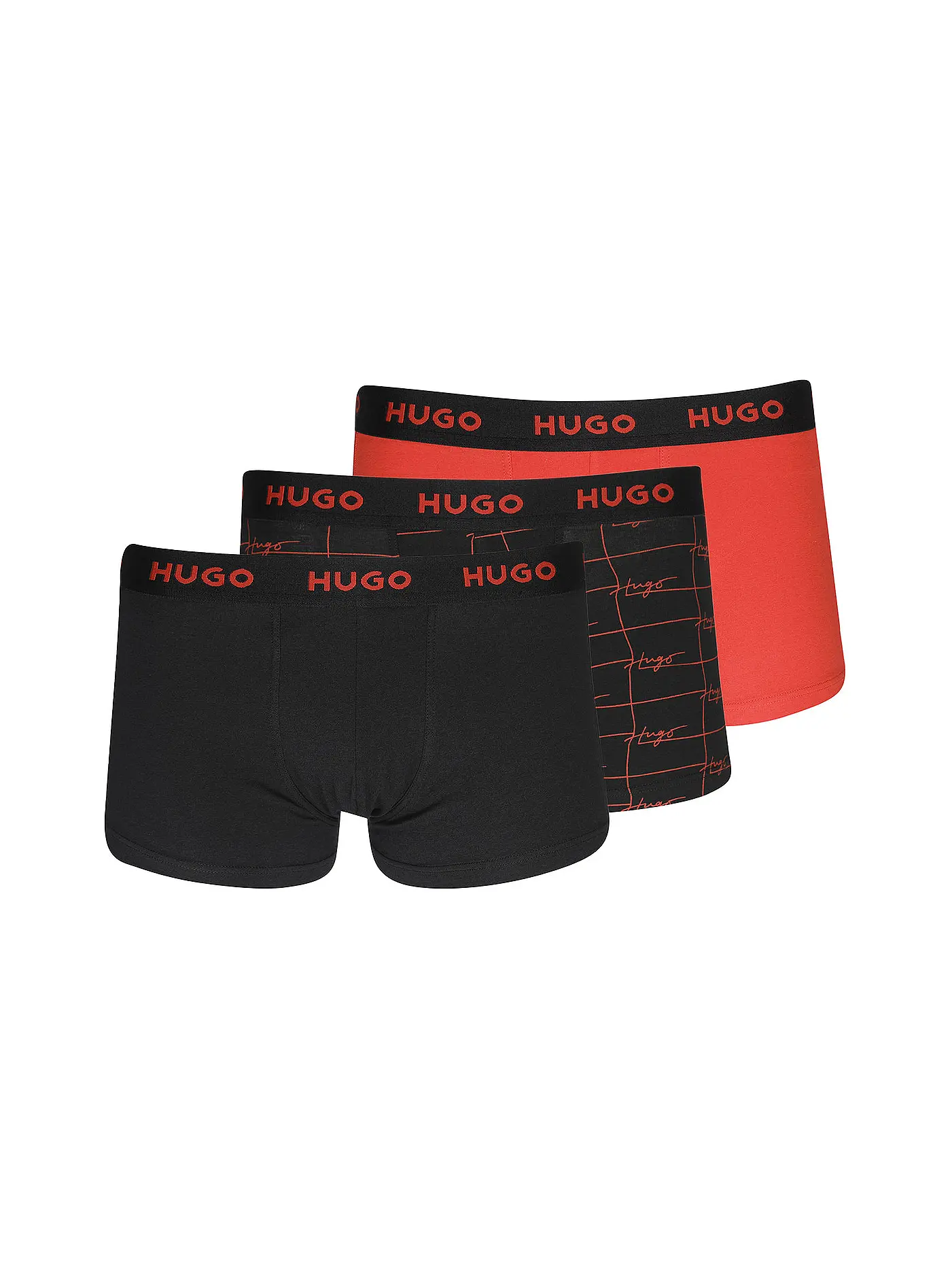 HUGO | Pants  3-er Pkg open blue | rot